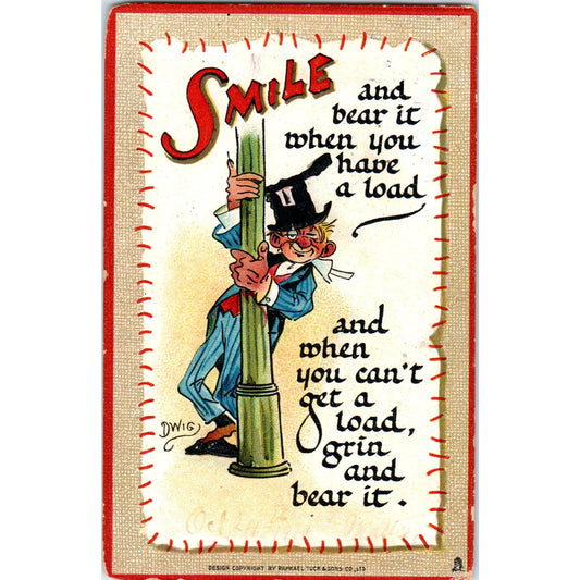 1910 Smile and Bear it Raphael Tuck Original Postcard TK1-25