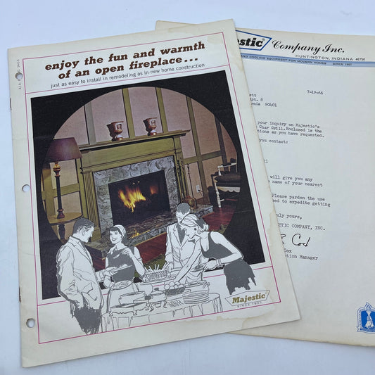 1960s Majestic Thulman Wood-Burning Fireplaces Advertising Booklet Brochure V39-1