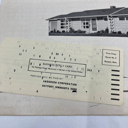 1954 Andersen Window Corporation Flex vent Window Advertising Promo Material AC8