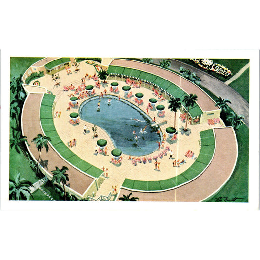 Cabana Swimming Pool Hotel Nacional de Cuba Havana Original Postcard P3-1