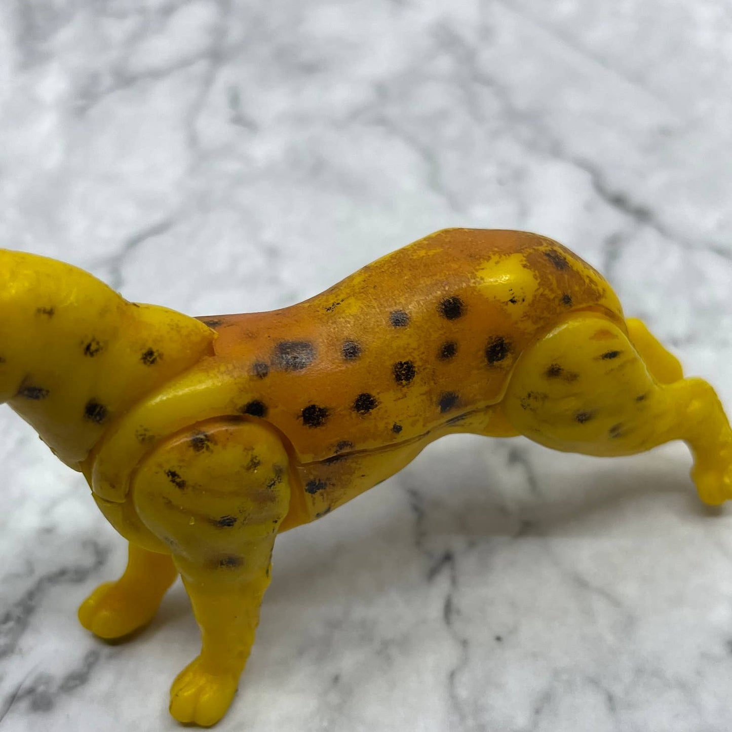 1970s Vintage Hard Plastic Articulated Cheetah Hong Kong 3x2.5” SE6