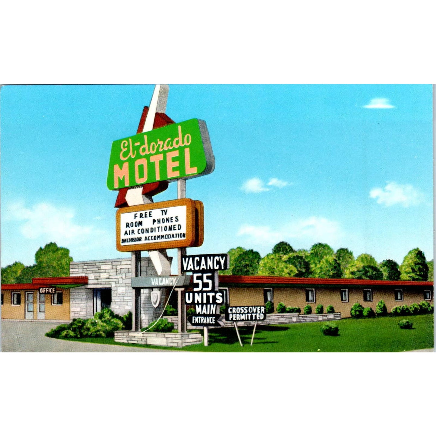 Vintage Postcard El Dorado Motel Joseph Bevilacqua Youngstown Ohio TD9