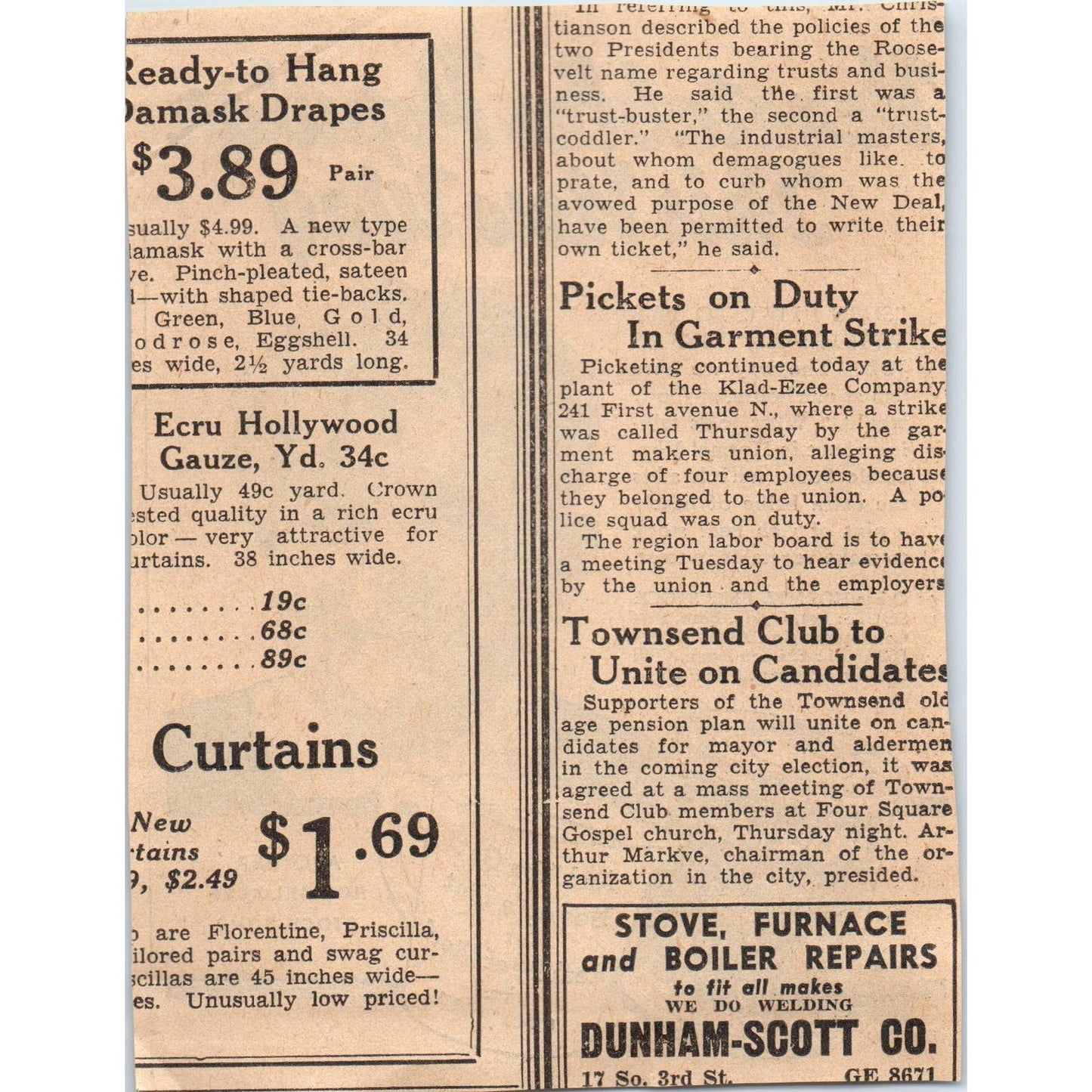1935 Minneapolis Journal Newspaper Ad Hormel Vegetable Soup FL5-5