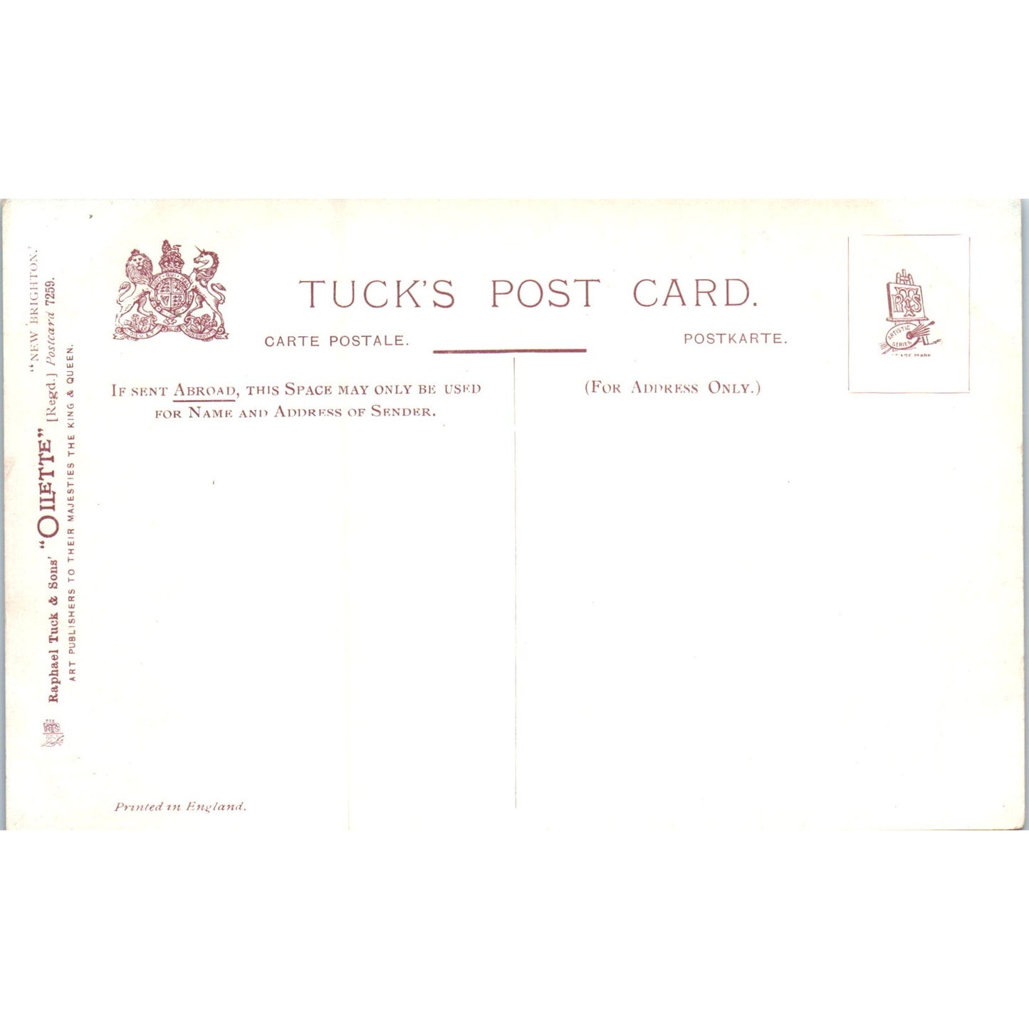 New Brighton The Red Noses Raphael Tuck Oilette Original Postcard P3-2