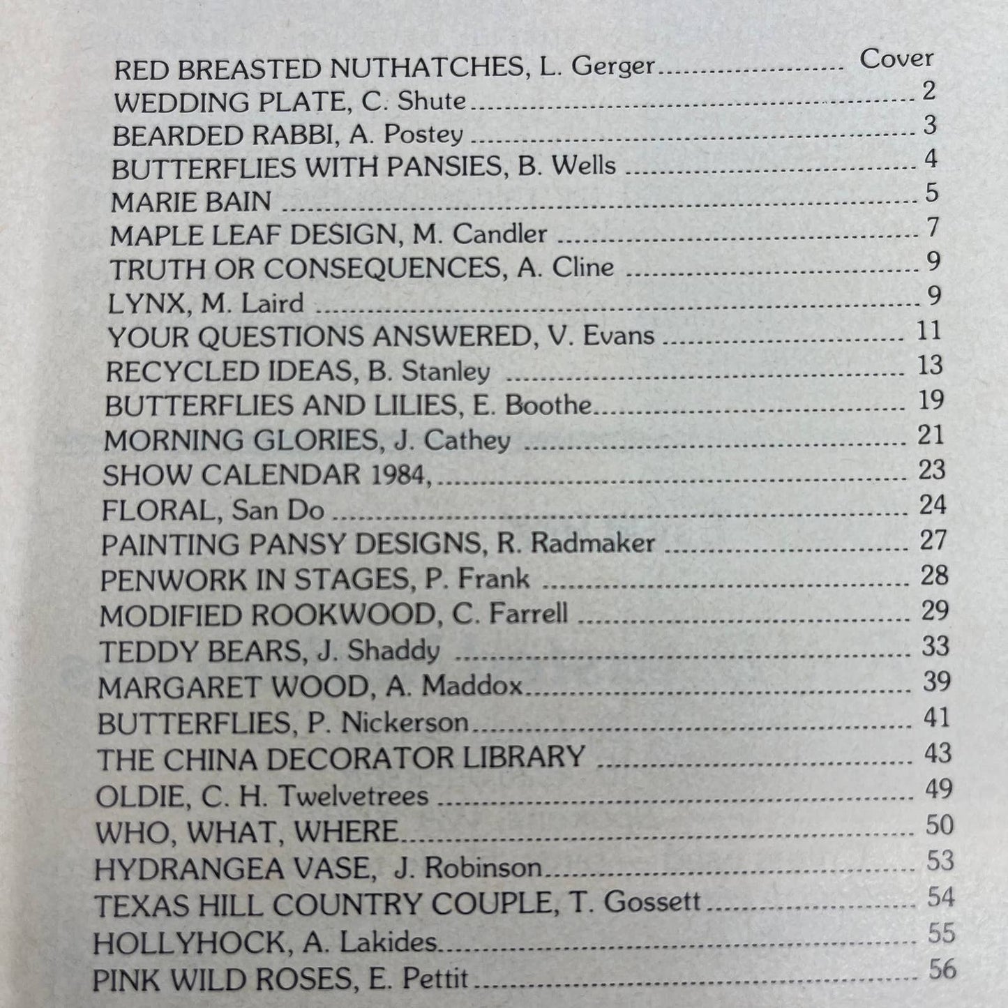 1984 June The China Decorator Magazine Red Breasted Nuthatches Linda Gerger TH8