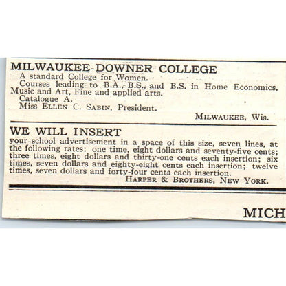 c1920 Harper's Magazine Ad - Dancing Class L.H. Chalif New York EA3-2