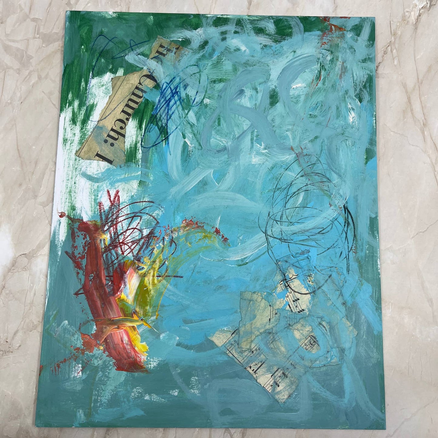 Original Mixed Media Abstract Art Painting 11x14 “Bitter Emphasis" Signed w/ COA