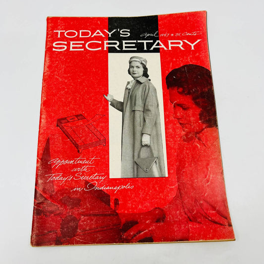 VTG Today's Secretary Magazine April 1957 Indianapolis IN Fashion Shorthand BA2