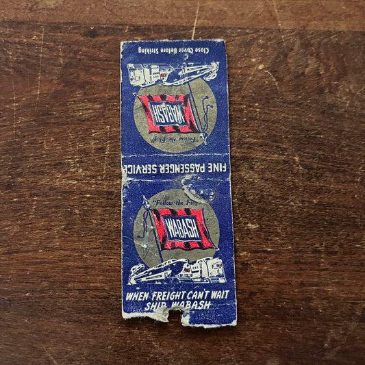 Wabash Railroad Freight Shipping Advertising Matchbook Cover MM11-8