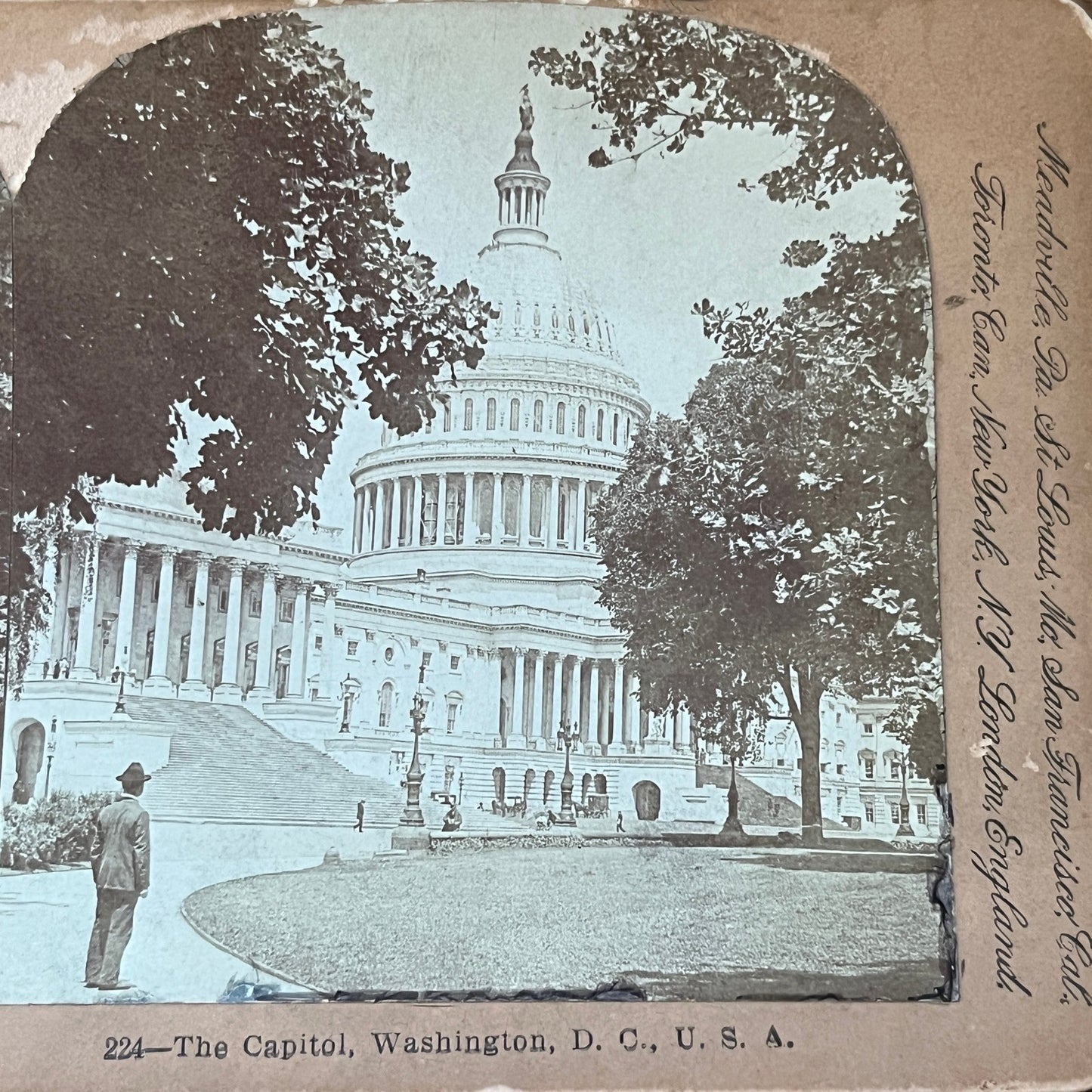 The Capitol Washington DC 1900 Antique Stereoview Card H2-3