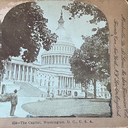 The Capitol Washington DC 1900 Antique Stereoview Card H2-3