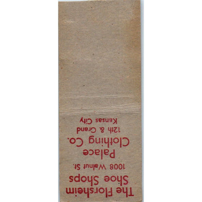 The Florsheim Shoe Palace Cleaning Co Kansas City Advertising Matchbook SA9-M1