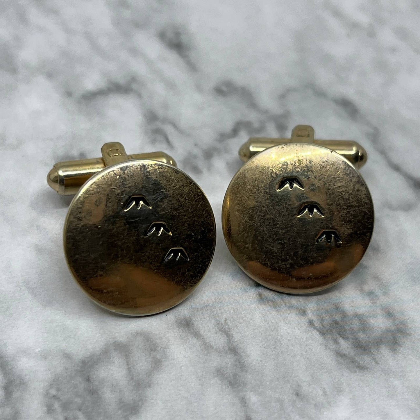 Vintage MCM Gold Tone Cufflinks Hickok SA2