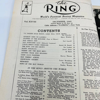 1949 Dec - The Ring Boxing Magazine – Sugar Ray Robinson Cover TA5