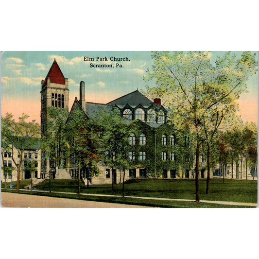 Antique Postcard Elk Park Church, Scranton PA TD9-P1
