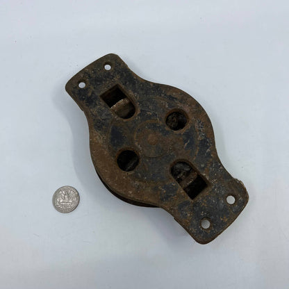 Antique Wall Mount Cast Iron Wall Pulley Industrial Farmhouse TH2