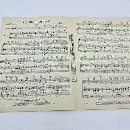 1927 Thinking of You Three Little Words Fred Astaire Red Skelton Sheet Music V37-4