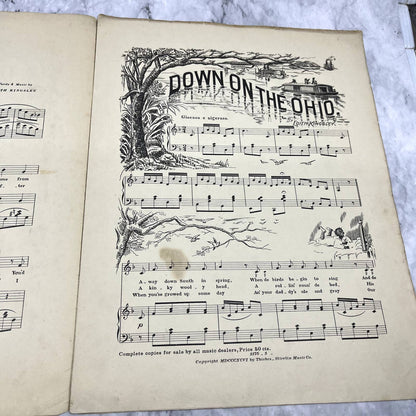 Down on the Ohio Dau Allman Edith Kingsley 1896 Sheet Music TK2-SM