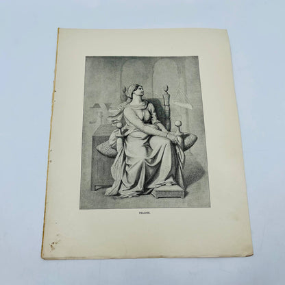 1880s Victorian Art Print Engraving Pope Eloisa to Abelard HELOISE Gleyre