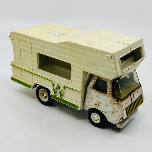 1973 Vintage Tonka Winnebago RV Camper White Tan and Green Mini Winnie 6” TD2