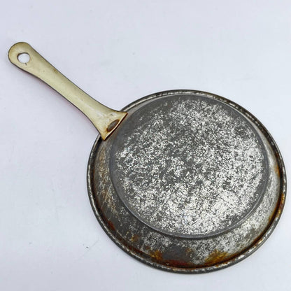 Vintage Enamel Tin Toy Frying Pan Dollhouse  SD4