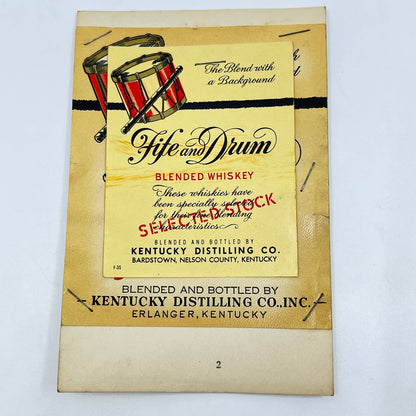 Fife and Drum Whiskey Label Set of 2 Kentucky Distilling Co Bardstown KY