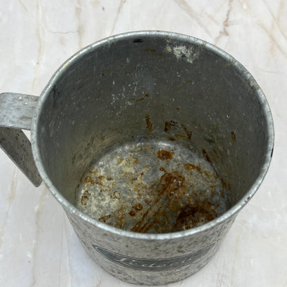 Vintage 1950s Lederle Targot For Mastitis Tin Cup Scoop 4.5” TC5