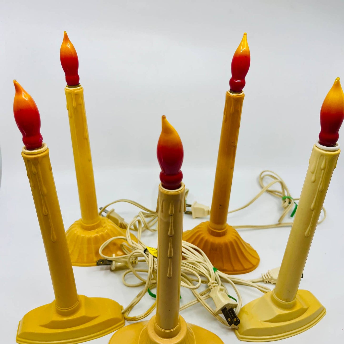 VTG Set of 6 Christmas Electric Plastic Drip Candle Candolier w/ Bulbs WORKS TB1