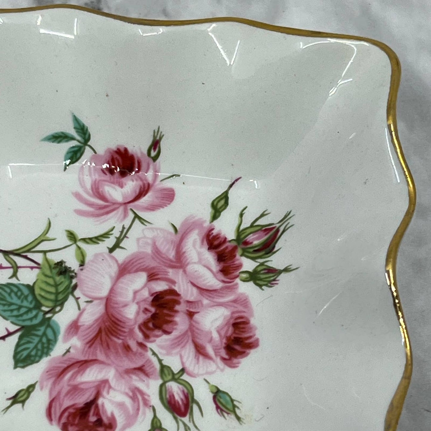 Vintage James Kent Old Foley Small Floral Bon Bon Plates 3 inch Set of 2 TJ5
