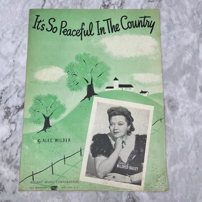 It's So Peaceful In The Country Alec Wilder Mildred Bailey 1941 Sheet Music V41-2