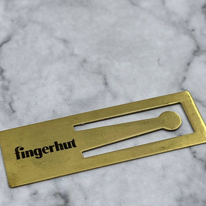 Vintage FINGERHUT Brass Advertising Bookmark 2.5” SE7