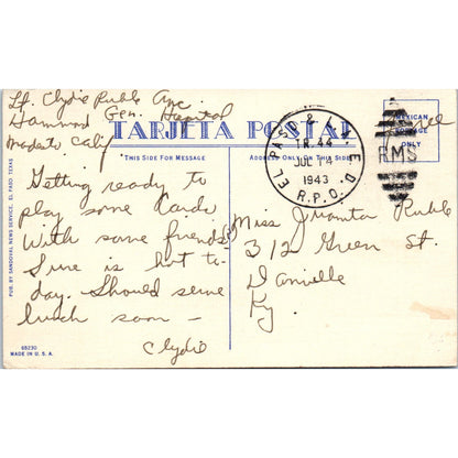 Action in Bull Fight Juarez Mexico 1943 Original Postcard P3-3