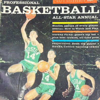 1958 Professional Basketball All Star Annual Bob Cousy Cover Boston Celtics TF9