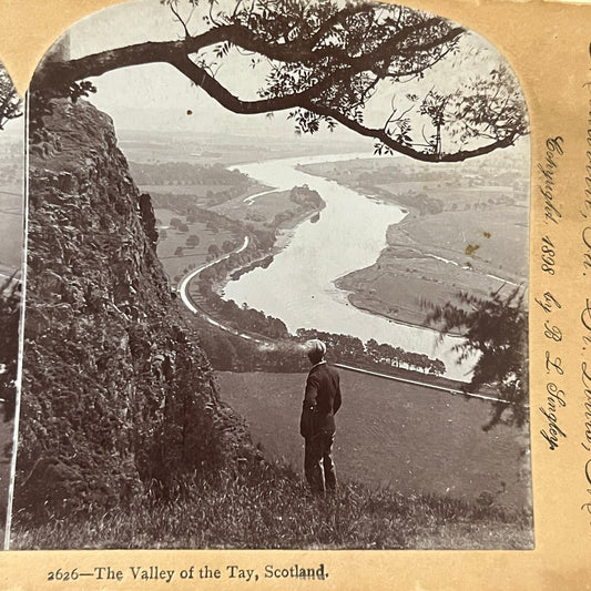 The Valley of the Tay Scotland 1898 Antique Stereoview Card TJ9-V2