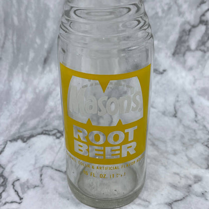 Vtg 1970s Stretched Mason's Root Beer Chicago Glass Soda Pop Bottle 19.5"