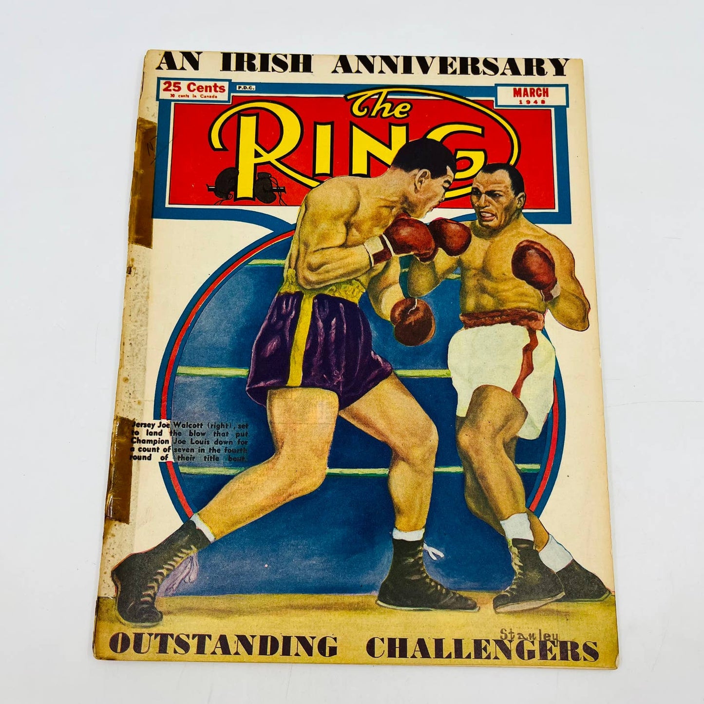 1948 Mar - The Ring Boxing Magazine – Walcott-Louis Cover Robinson TA5