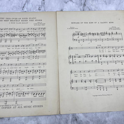1913 Sheet Music Beware the Kiss of a Dainty Miss Williams Millette Wing TH1