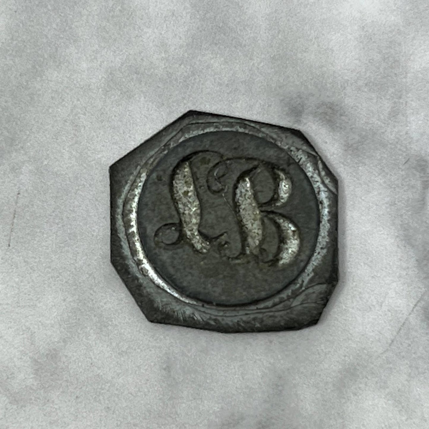 Vintage Letterpress Printers Block Plate Reliable “LB” Monogram Logo TJ59