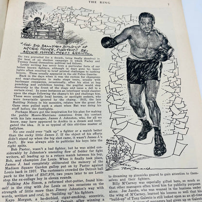 1955 April - The Ring Boxing Magazine – Rocky Marciano Cover Ray Robinson TA5