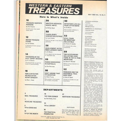 Western & Eastern Treasures Magazine Mines, Buried, Metal Detecting May 1980 MB2