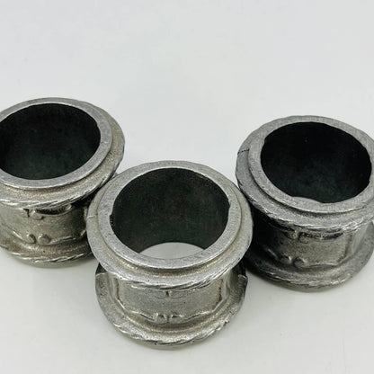 Vintage Cast Pewter Napkin Ring Set of 3 TD6
