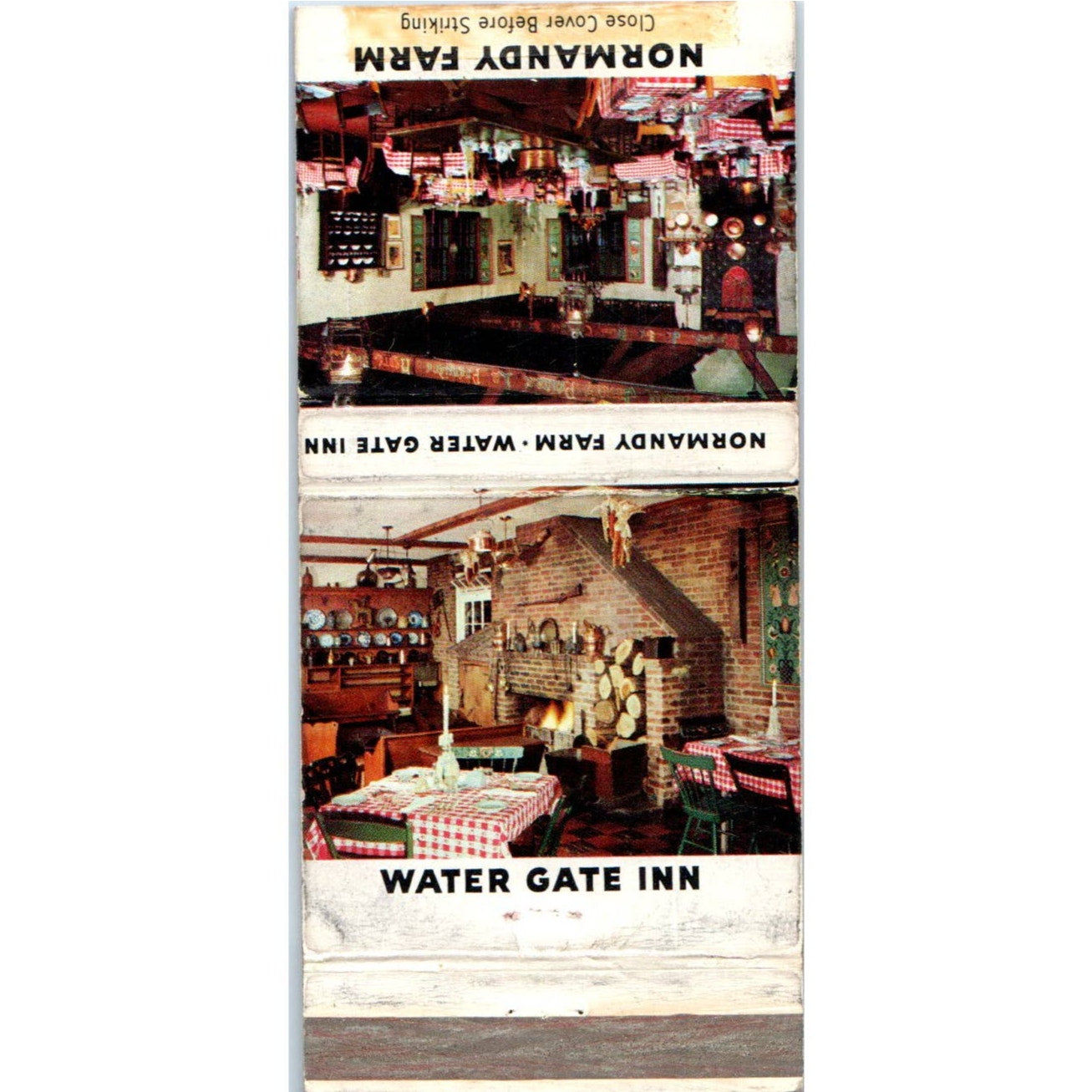 Normandy Farm Water Gate Inn Washington DC Advertising Matchbook Cover MM9-7