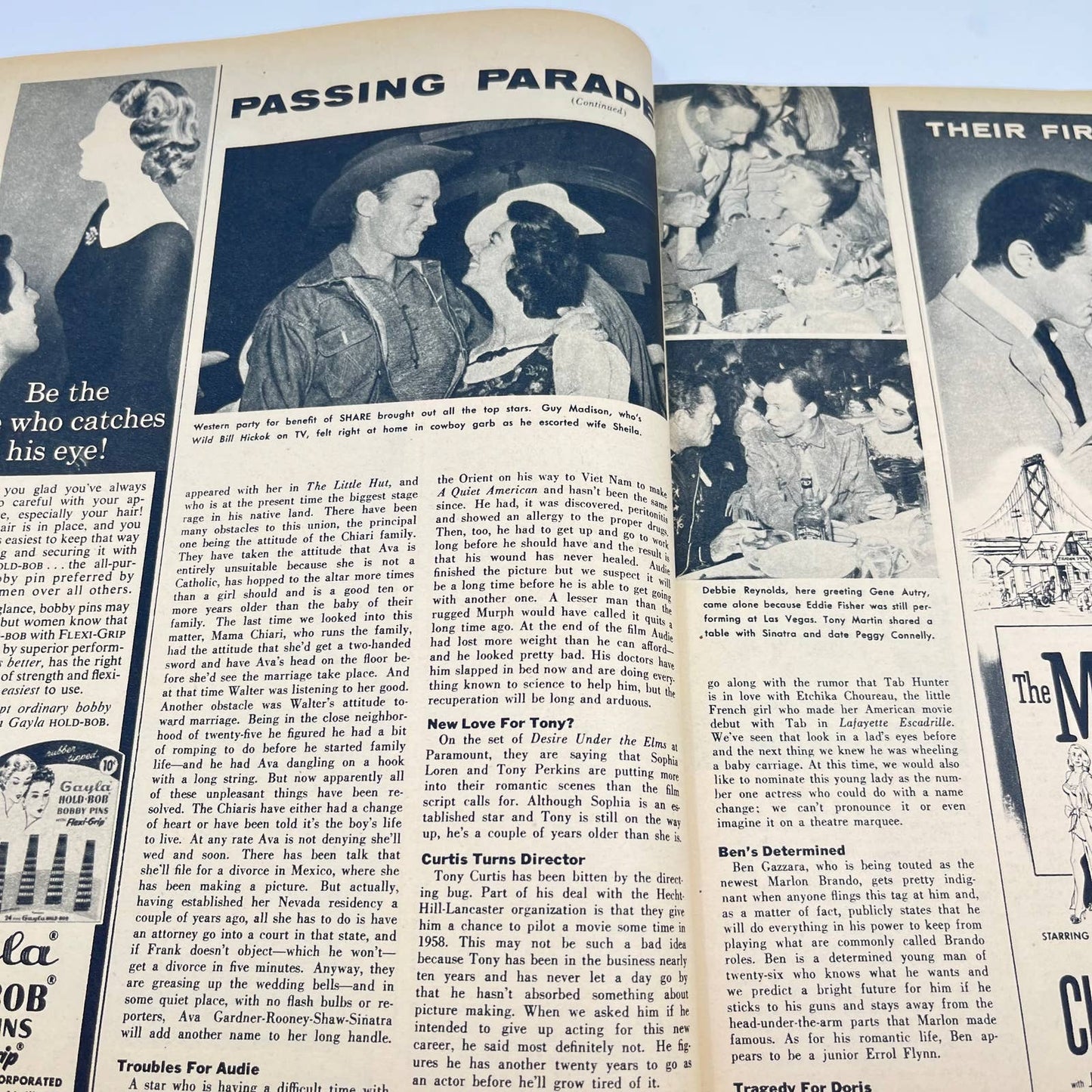 Movie Star Parade Magazine August 1957 Natalie Wood James Dean Elvis TC6