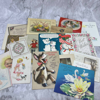 Huge Lot of Vintage Greeting Cards Christmas Easter Birthday and More TJ8