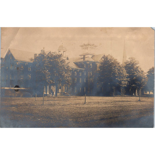 Early 1900s Photograph Kingston,PA. Seminary From The Campus 4x6" SE5