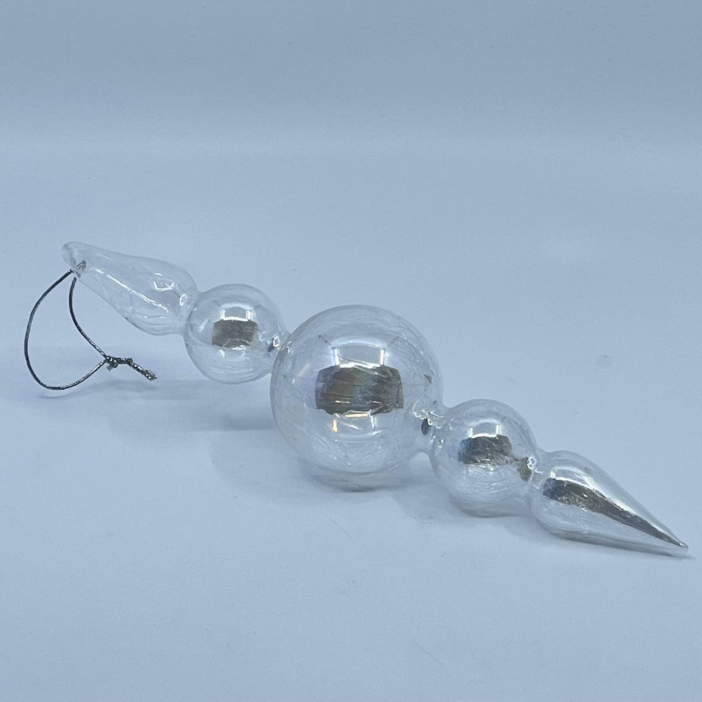 Vintage Hand Blown Glass Finial Ornament Sun Catcher 8” TF5
