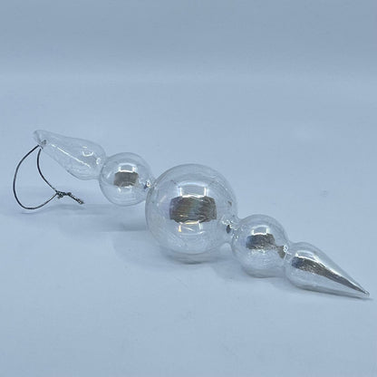 Vintage Hand Blown Glass Finial Ornament Sun Catcher 8” TF5