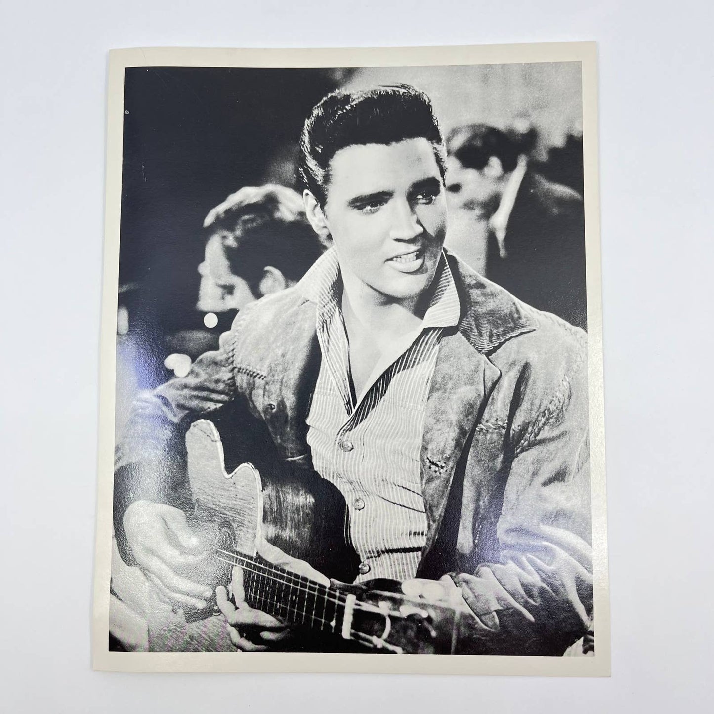 Vintage Elvis Presley Head Shot Portrait Black & White 8x10 AB4-6