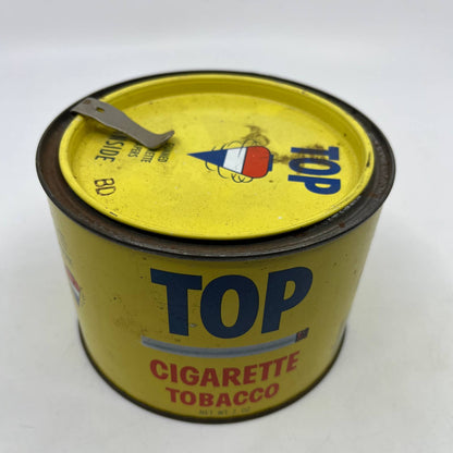 Vintage Top Cigarette Tobacco Tin Metal Can 7 oz. R. J. Reynolds w/ Opener TI2