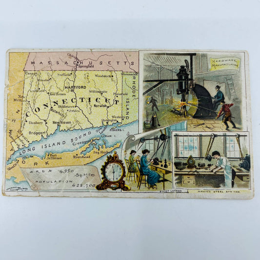 1890s Trade Card Arbuckle Coffee Ariosa NY Connecticut Steel Manufacturing AA2